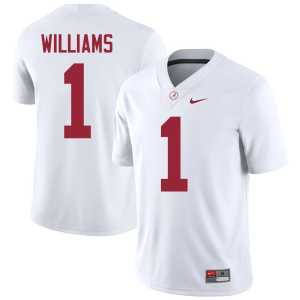 Men's Jameson Williams White UA College Football #1 Limited Jerseys 534089-976 - Image 1
