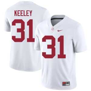 Mens #31 Keon Keeley College Football Roll Tide Official White Jersey 752458-685 - Image 1