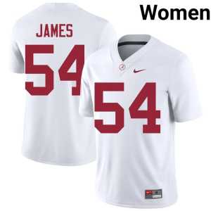 Women #54 Jayvin James College Football White 2026 Bama Jerseys 201365-394 - Image 1