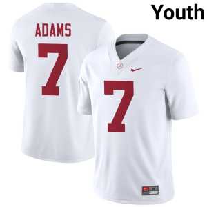 Youth Roll Tide White 2026-27 Cole Adams #7 College Football Jerseys 287995-929 - Image 1