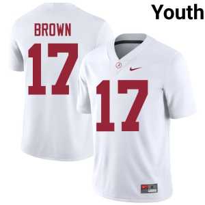Youth White Trae'shawn Brown Game #17 College Football Alabama Jersey 576615-870 - Image 1